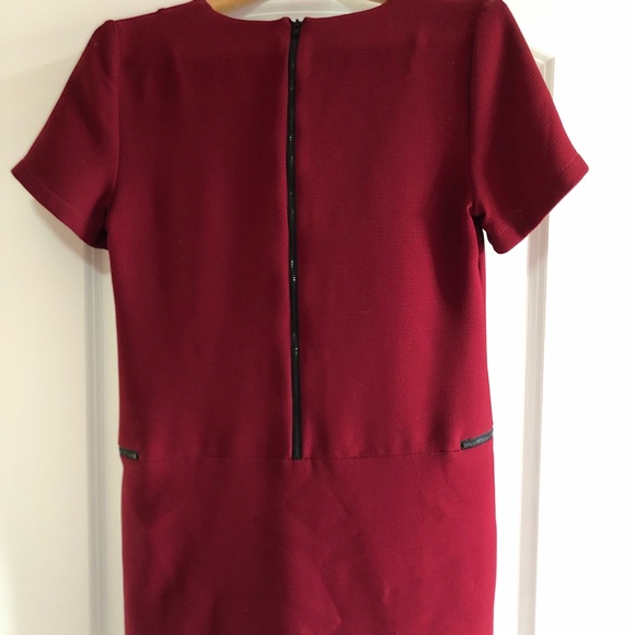 Topshop Burgundy Sheath Dress - Picture 3 of 4